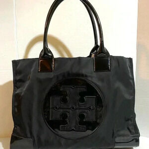 COPY - Tory Burch black nylon tote handbag